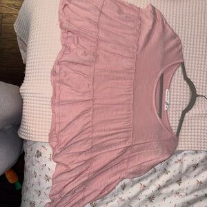 Pink Ruffled Top